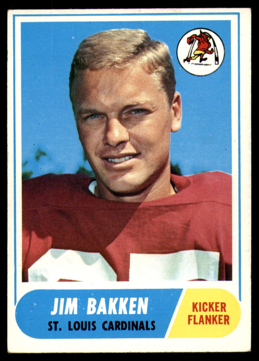 1968 Topps #8 Jim Bakken Excellent+ 