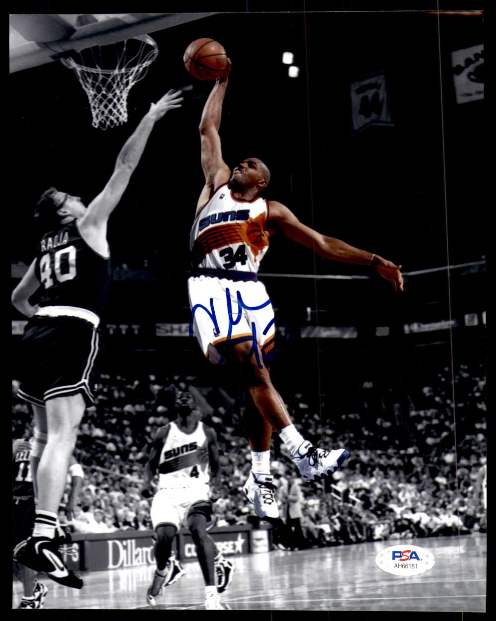 Charles Barkley 8 x 10 Photo Signed Auto PSA/DNA Authenticated Suns