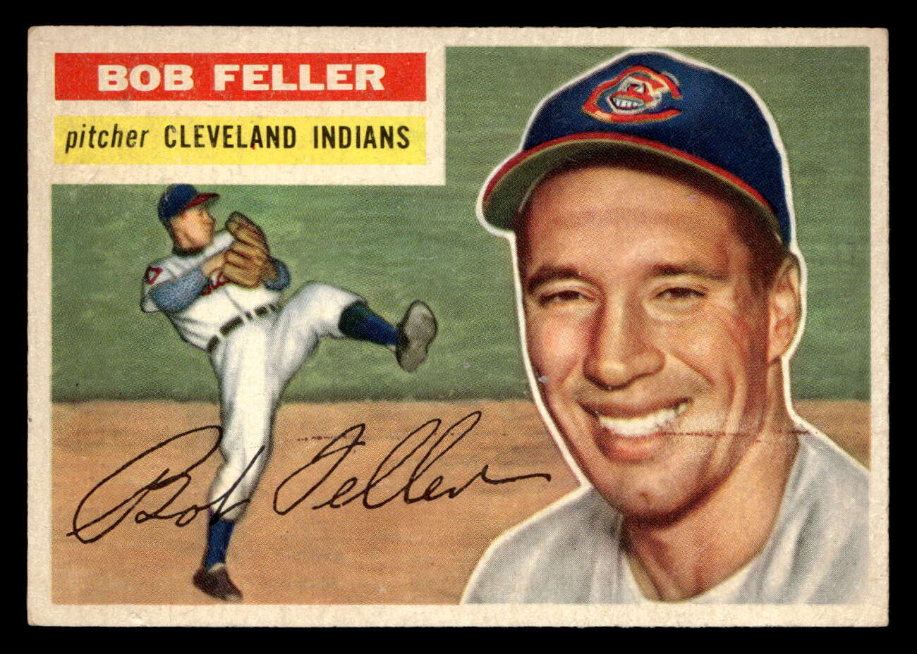 1956 Topps #200 Bob Feller Very Good 