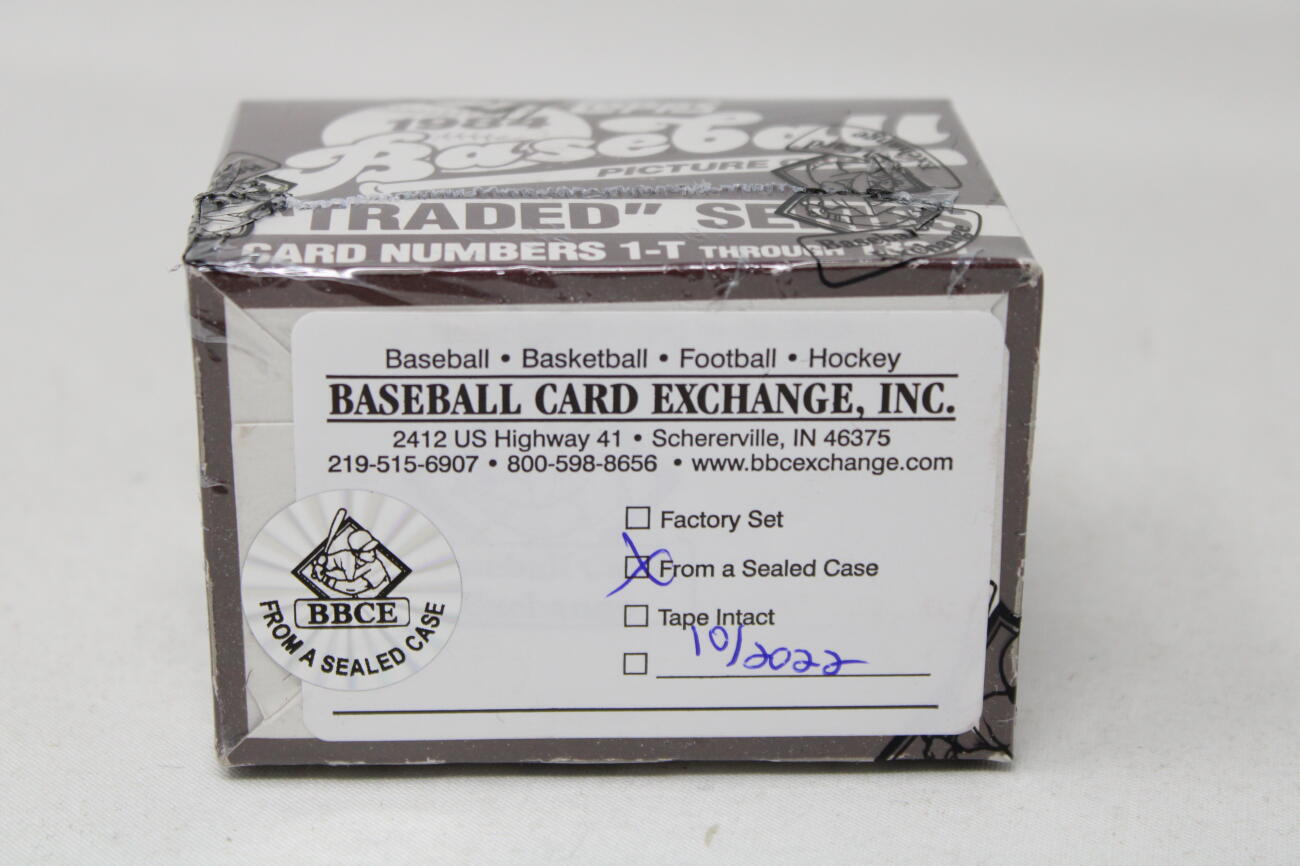 1984 Topps Traded Baseball BBCE Wrapped Factory Set FASC From a Sealed Case