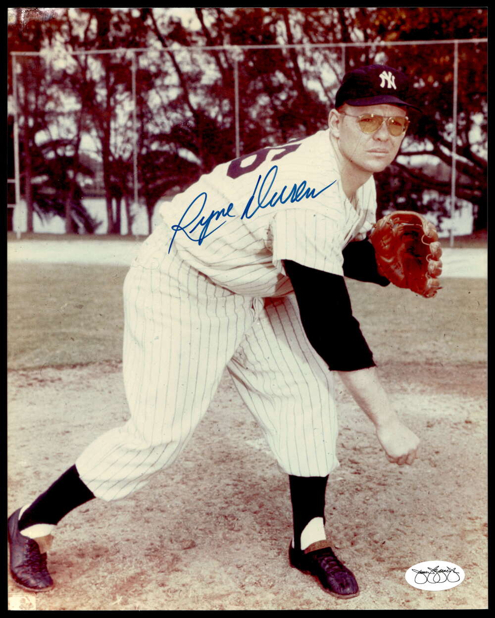 Ryne Duren 8 x 10 Photo Signed Auto JSA Sticker Only New York Yankees